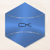 Metallisch blau mit silberakzenten Untersetzer (Vorderseite)