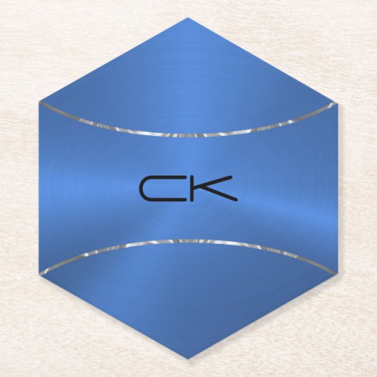 Metallisch blau mit silberakzenten Untersetzer (Vorderseite)