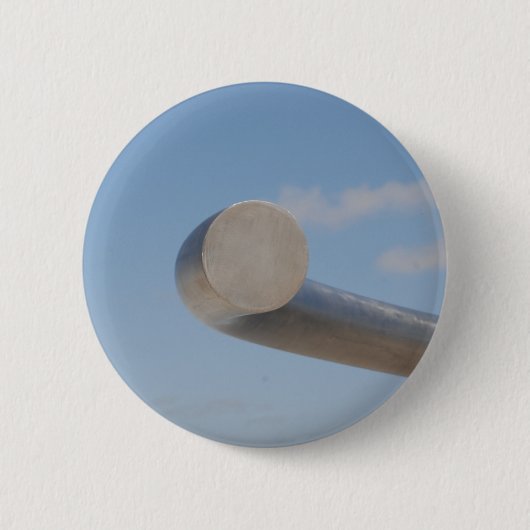 Metallisch blaue Himmel Button (Vorderseite)