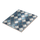 Metallisch-blauer Diamant - Geometrisch-industriel Fliese (Seite)