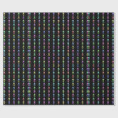 Metallisch-Blick menschliche Pastellschädel Geschenkpapier (Flach)