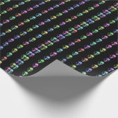 Metallisch-Blick menschliche Pastellschädel Geschenkpapier (Ecke)