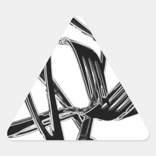 metallisch dreieckiger aufkleber