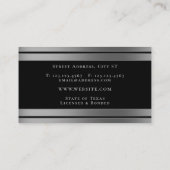 Metallisch elegant stilvoll visitenkarte (Rückseite)