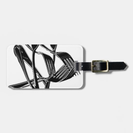 metallisch gepäckanhänger (Vorderseite horizontal)