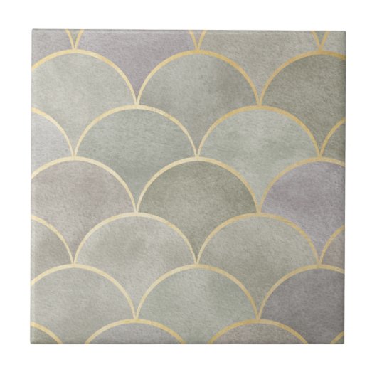 Metallisch glänzende Art Deko Fan Patterns, Deko, Fliese (Vorderseite)