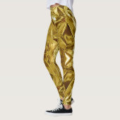 Metallisch Gold Abstrakt 101 Leggings (Links)