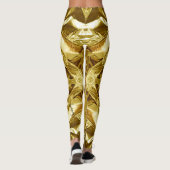 Metallisch Gold Abstrakt 101 Leggings (Rückseite)