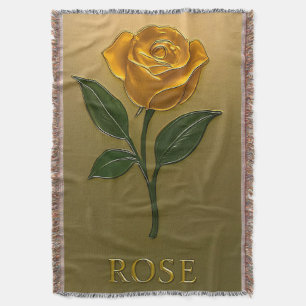 Metallisch Goldene Rosen-Eleganz Decke