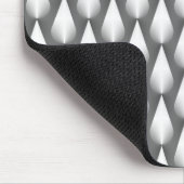 Metallisch Gray Dazzling Raindrops Mousepad (Ecke)