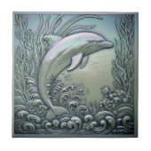 Metallisch Iriszierender Delfin ID1223 Fliese (Vorderseite)