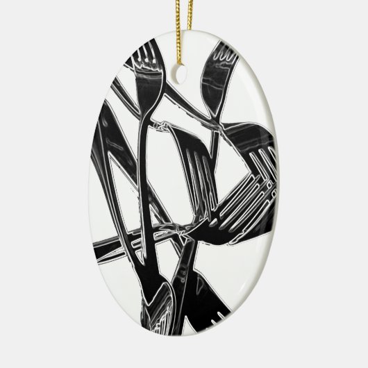 metallisch keramik ornament (Links)