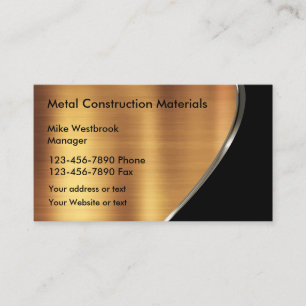 Metallisch Kupfer-Bronze-Ton-Look-Konstruktion Visitenkarte