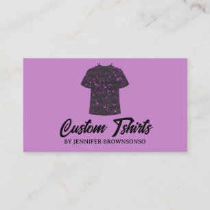Metallisch lila T-Shirt Druck Kleidung Bekleidung Visitenkarte