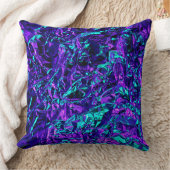Metallisch Lila und Aquamarin Kissen (Decke)