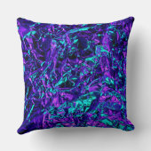 Metallisch Lila und Aquamarin Kissen (Rückseite)