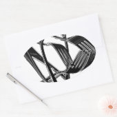 metallisch ovaler aufkleber (Umschlag)