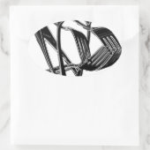 metallisch ovaler aufkleber (Tasche)