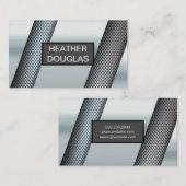 metallisch performiert | Abstraktes Metallmuster Visitenkarte (Vorne/Hinten)