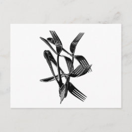 metallisch postkarte