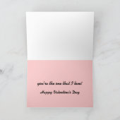 Metallisch rosa Elefanten Valentinenkarte Feiertagskarte (Innenseite)