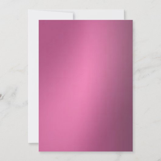 Metallisch rosa Kreuz Heilige Kommunion oder Bestä Einladung (Rückseite)