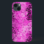 Metallisch rosa Sequins Look Disco Mirrors Blend iPhone 13 Hülle<br><div class="desc">Die beliebte, glänzende metallische Sequenz sieht aus wie die heißen Rosa Töne im Diskostil iPhone 4/4S-Gehäusebook. Die Diskothek Retro 70er Jahre spiegelt sich in den Bändern und Glitzern wider. Achten Sie auf dieses Design in vielen Tönen. Lila blaugrünes Rosa und kann in Ihrer Lieblingsfarbe angefordert werden. Es handelt sich um...</div>