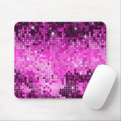 Metallisch rosa Sequins Look Disco Mirrors Blend Mousepad (Mit Mouse)