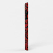 Metallisch rot gebürstetes Aluminium schwarz Spitz Case-Mate iPhone Hülle (Hinten/Rechts)