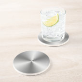 Metallisch Silber Sandstein Untersetzer (Seite)