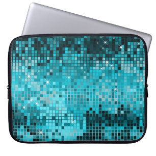 Metallisch Türkis Perlen Aussehen Disco Spiegel Bl Laptopschutzhülle