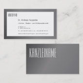 Metallisch wirkend visitenkarte (Vorne/Hinten)