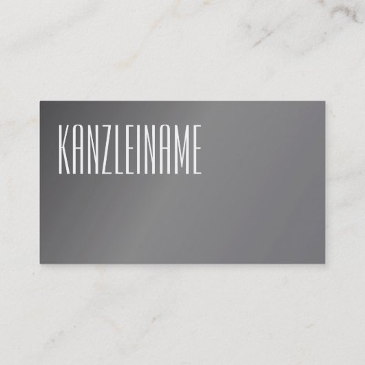 Metallisch wirkend visitenkarte (Rückseite)