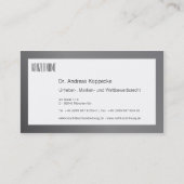 Metallisch wirkend visitenkarte (Vorderseite)