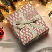 Metallische 14k Gold Glitzer Weihnachtsbaumen auf  Geschenkpapier
