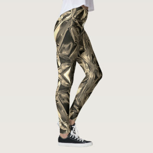 Metallische Abstract 101 Sepia Leggings