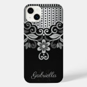 Metallische Abstrakte Blüte iPhone Hülle (Rückseite)