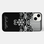 Metallische Abstrakte Blüte iPhone Hülle (Rückseite (Horizontal))