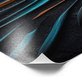 Metallische Abstrakte Frauenkunst. Fotodruck (Ecke)