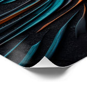 Metallische Abstrakte Frauenkunst. Poster (Ecke)