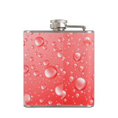 Metallische Abstrakte Regenfälle Flachmann (Rückseite)