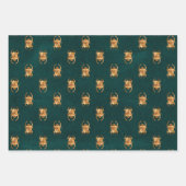 Metallische ägyptische Scarab-Käfer auf Grün Geschenkpapier Set (Vorderseite 2)