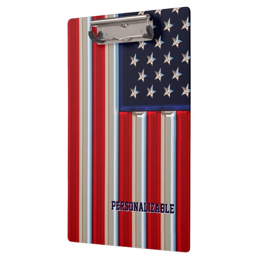 Metallische amerikanische Flagge Klemmbrett (Links)