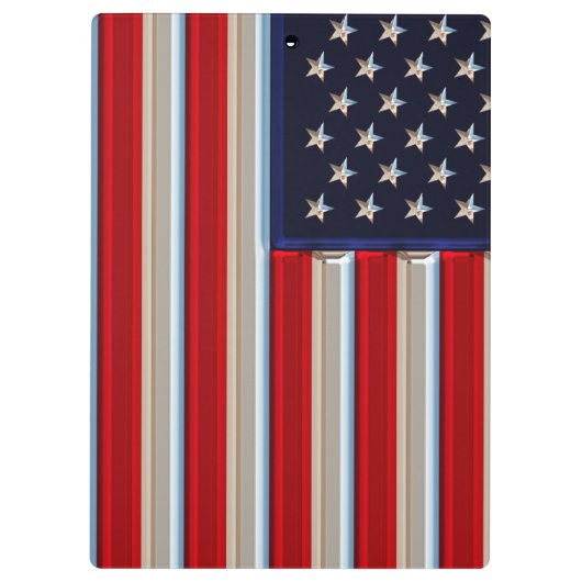 Metallische amerikanische Flagge Klemmbrett (Rückseite)