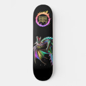 *~* Metallische AP88 Aquamariner Elementargolddrac Skateboard (Vorderseite)