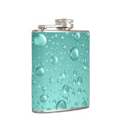 Metallische Aquamarin-grüne Abstrakte Regenfälle Flachmann (Rechts)