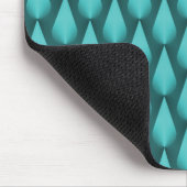 Metallische Aquamarine Dazzling Raindrops Mousepad (Ecke)