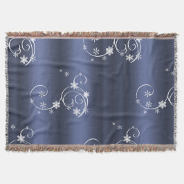 Metallische Aquamarine, weiße Wirbel Weihnachten Decke