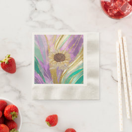 Metallische Art Sonnenblumenpapier Cocktail Cockta Serviette