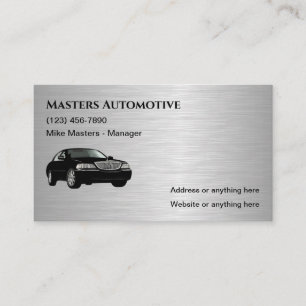 Metallische Automotive Moderne Visitenkarten Visitenkarte